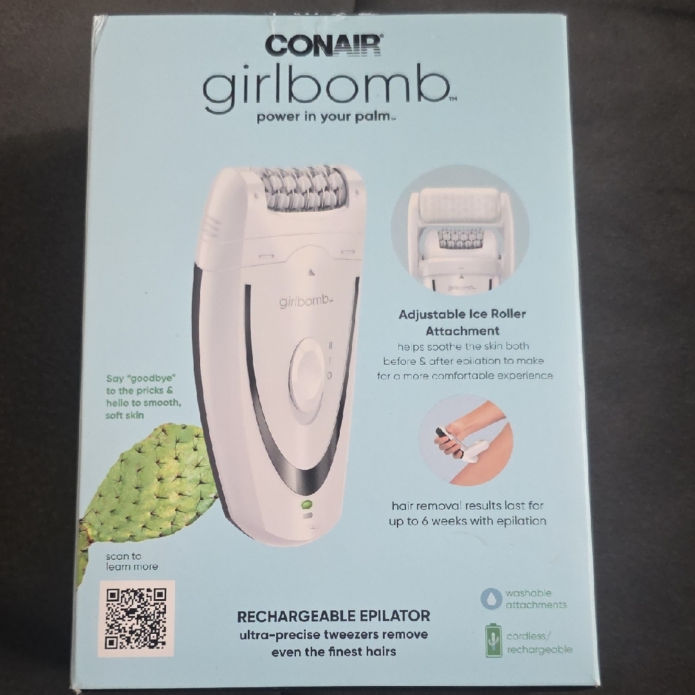 Conair Girlbomb Rechargeable Epilator - White